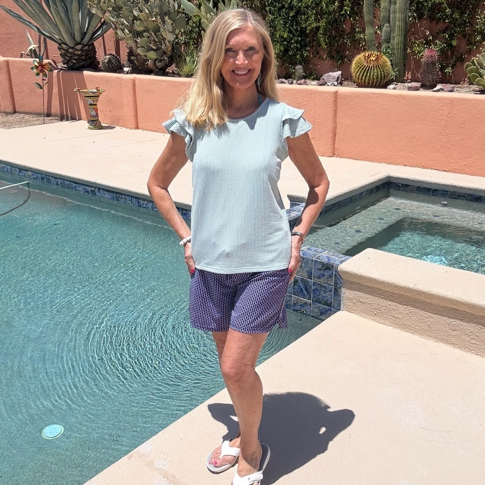NWT Striped Green Top-S - Picture 4 of 17
